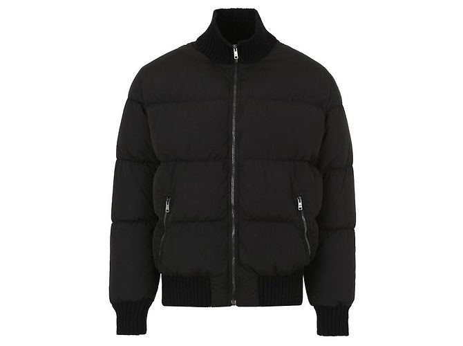 Prada Medium Weight Cotton Down Jacket Black - view 2