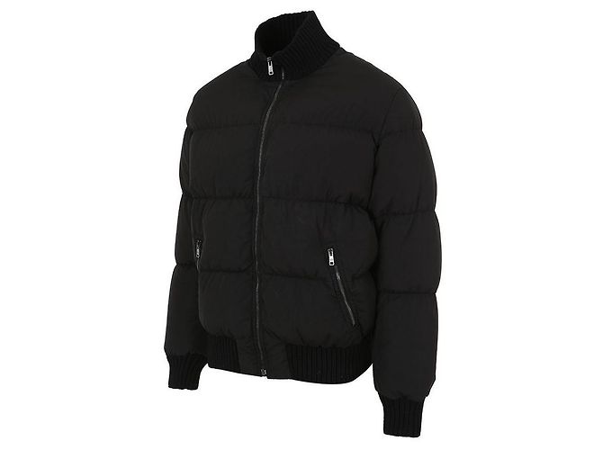 Prada Medium Weight Cotton Down Jacket Black - view 3