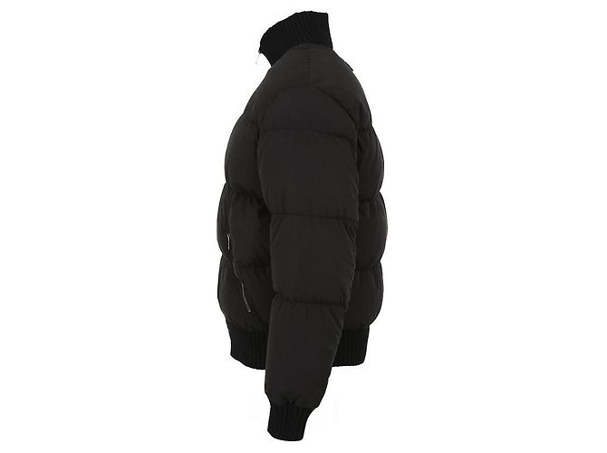 Prada Medium Weight Cotton Down Jacket Black - view 4