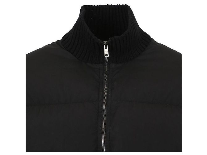 Prada Medium Weight Cotton Down Jacket Black - view 7