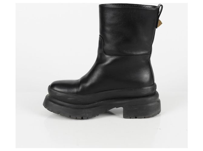 Valentino Stivaletti Roman Stud Nero - vista 3