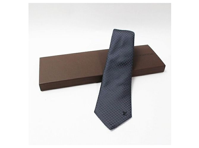 Louis Vuitton Silk Tie Damier Pattern LOUIS VUITTON Men's Brown - view 2
