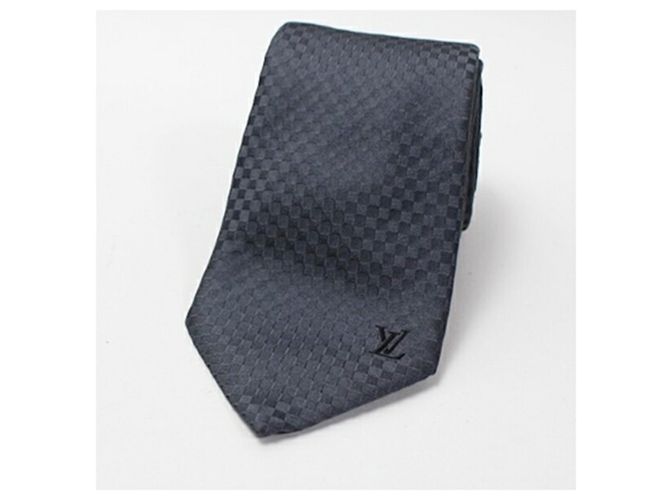 Louis Vuitton Silk Tie Damier Pattern LOUIS VUITTON Men's Brown - view 3