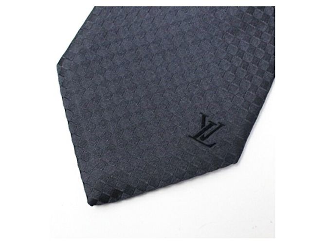 Louis Vuitton Silk Tie Damier Pattern LOUIS VUITTON Men's Brown - view 4