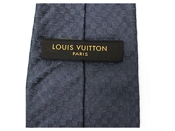 Louis Vuitton Silk Tie Damier Pattern LOUIS VUITTON Men's Brown - view 5