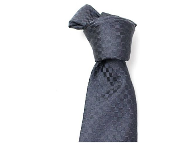 Louis Vuitton Silk Tie Damier Pattern LOUIS VUITTON Men's Brown - view 7