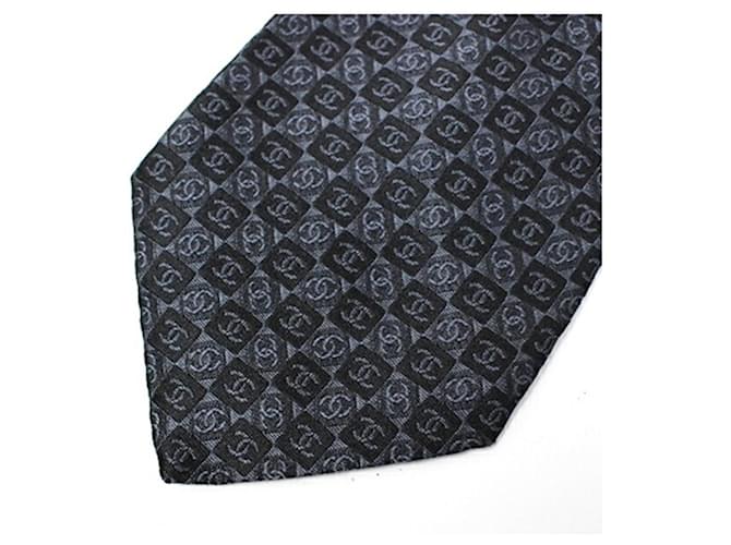 CHANEL silk tie pattern men's Black - view 4