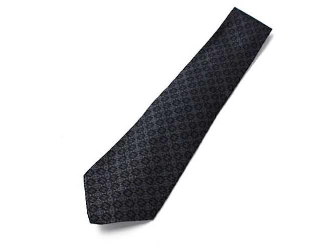 CHANEL silk tie pattern men's Black - view 8