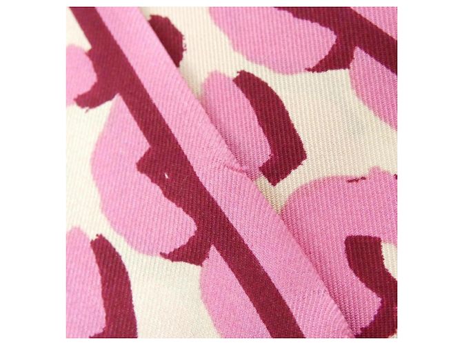 Foulard in seta rosa Louis Vuitton - vista 4
