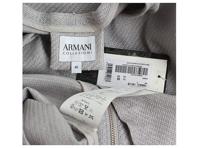 Hellgraue Zip-Jacke von Armani Braun - Ansicht 3