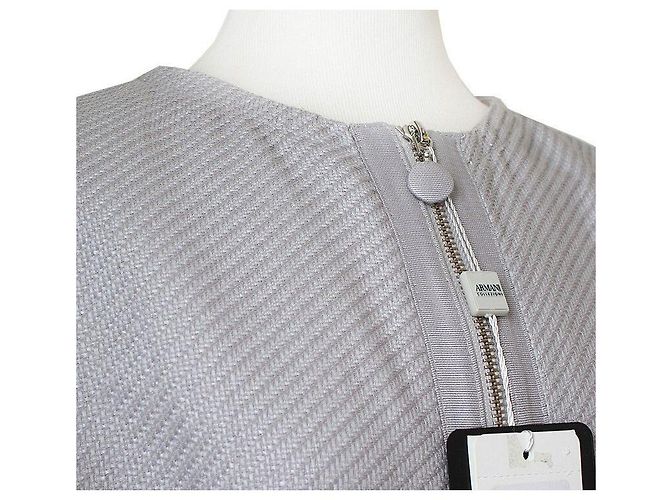Hellgraue Zip-Jacke von Armani Braun - Ansicht 4