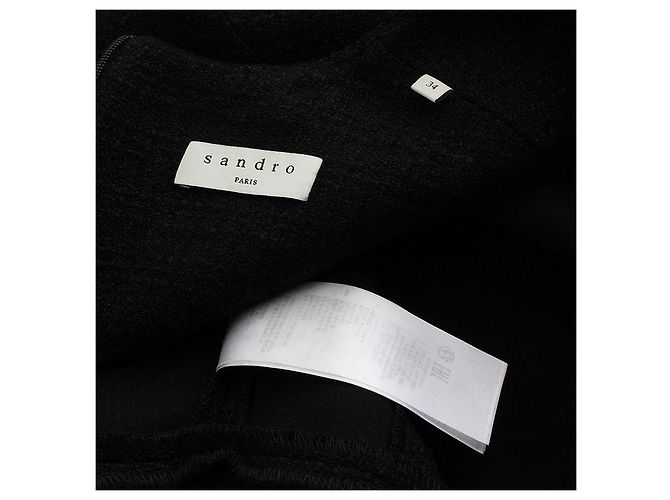 Sandro Abito in tweed nero - vista 3