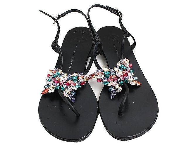 Sandali in Cristallo Giuseppe Zanotti Nero - vista 2