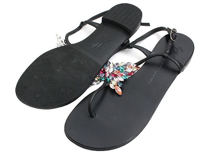 Sandali in Cristallo Giuseppe Zanotti Nero - vista 3