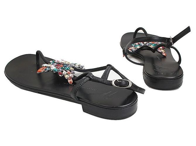 Sandali in Cristallo Giuseppe Zanotti Nero - vista 4