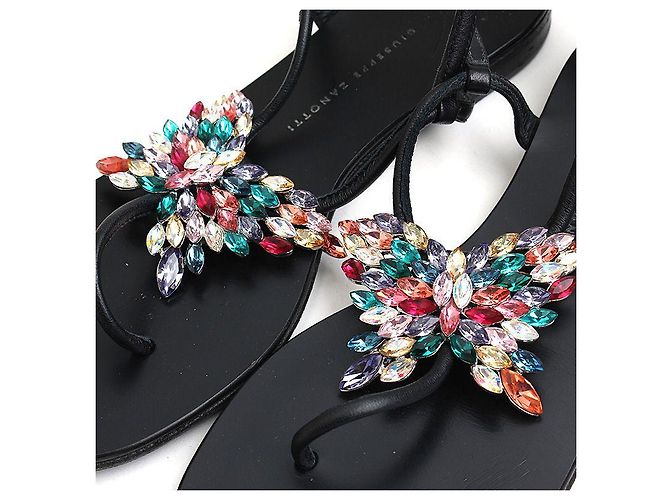 Sandali in Cristallo Giuseppe Zanotti Nero - vista 5