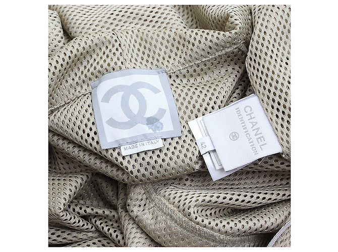 Chanel Giacca a rete verde oliva con cappuccio - vista 3
