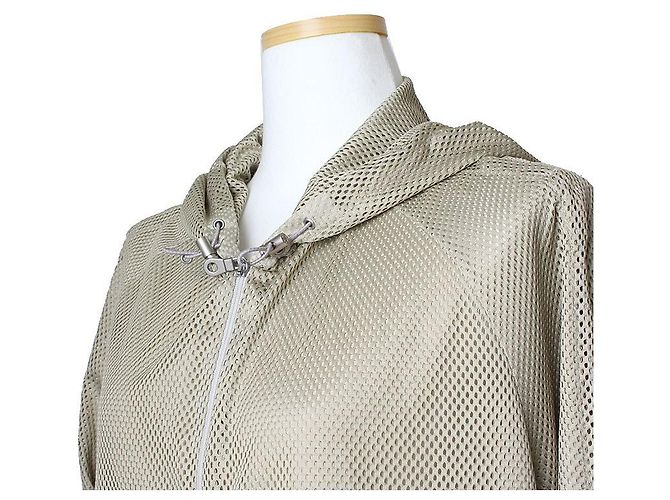 Chanel Giacca a rete verde oliva con cappuccio - vista 4