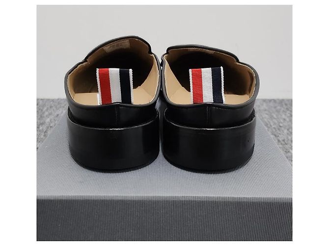 Thom Browne Varsity Grain Leather Penny Loafer Mule - view 17
