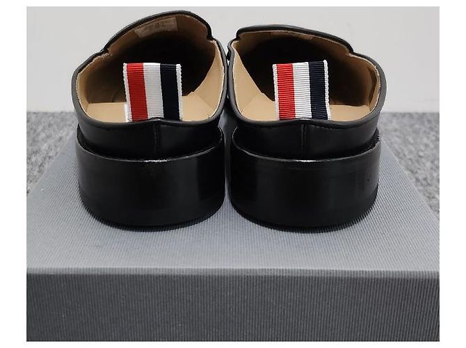 Thom Browne Varsity Grain Leather Penny Loafer Mule - view 5