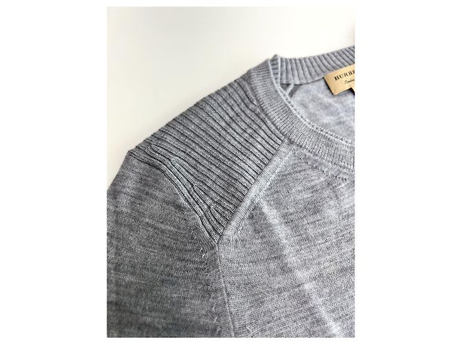 Burberry Meigan Wollkarierter Damenstrickpullover MITTELGRAU Braun - Ansicht 16