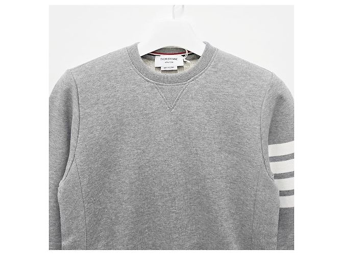 Thom Browne Asymmetric Armband Loopback Classic Sweatshirt Light Gray - view 15