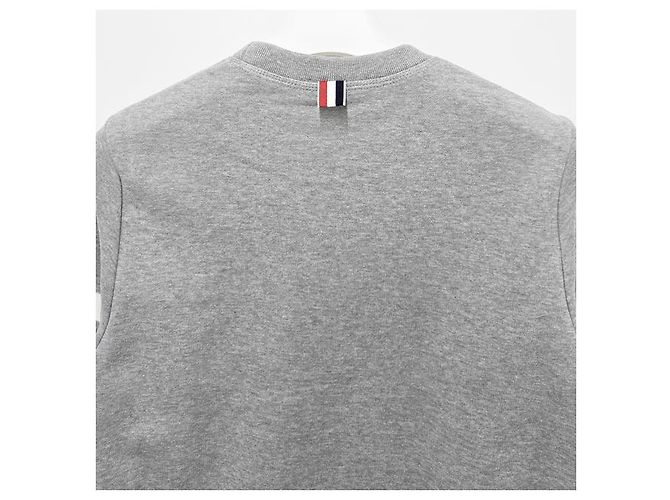 Thom Browne Asymmetric Armband Loopback Classic Sweatshirt Light Gray - view 18