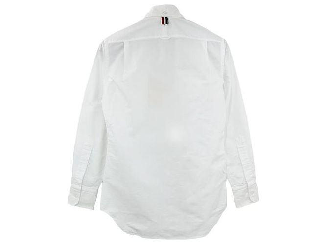 Thom Browne Camicia Plaque in Grosgrain con Tre Strisce Bianco - vista 3