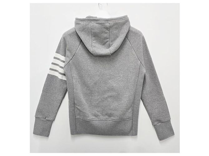 Thom Browne Giacca con cappuccio a righe diagonali classiche Marrone - vista 14