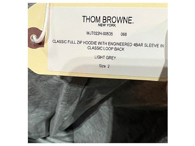 Thom Browne Giacca con cappuccio a righe diagonali classiche Marrone - vista 28