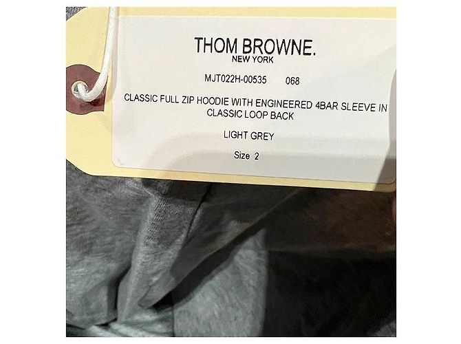 Thom Browne Giacca con cappuccio a righe diagonali classiche Marrone - vista 8