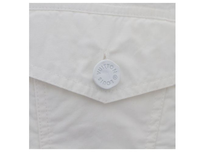 Louis Vuitton Giacca Camicia Bianca a Maniche Lunghe per Uomo JLF Bianco - vista 6