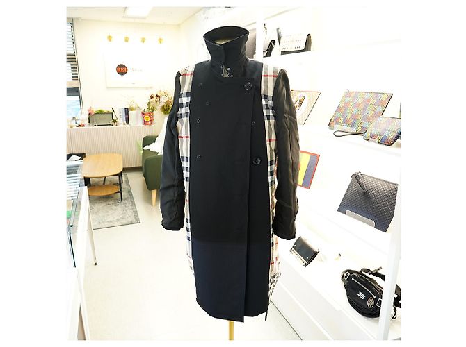 Abrigo Trench Largo Harbourne Burberry Negro - vista 17