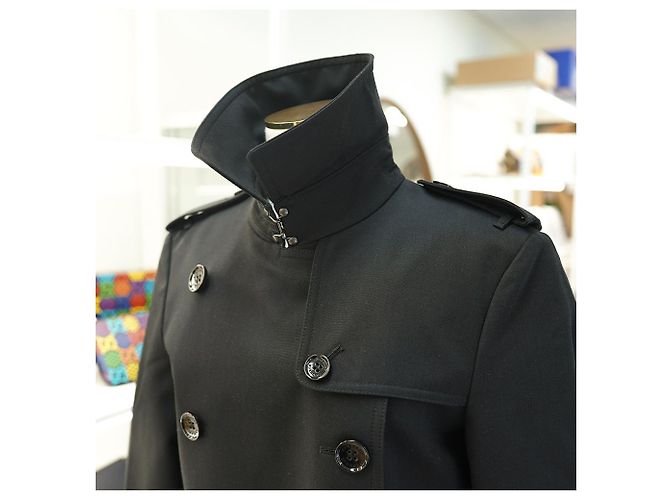 Abrigo Trench Largo Harbourne Burberry Negro - vista 3