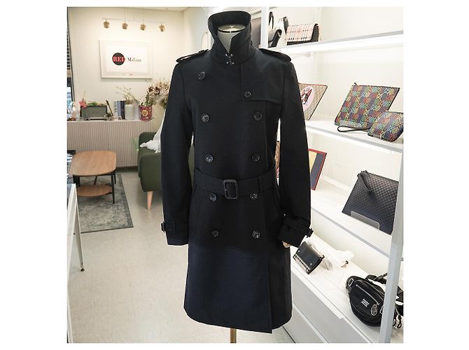 Abrigo Trench Largo Harbourne Burberry Negro - vista 5