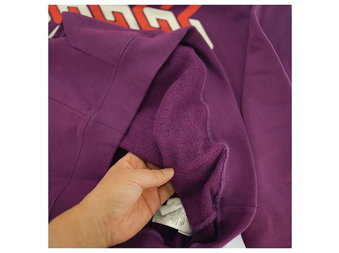 Gucci Moletom com capuz XJEWS de algodão roxo - vista 16