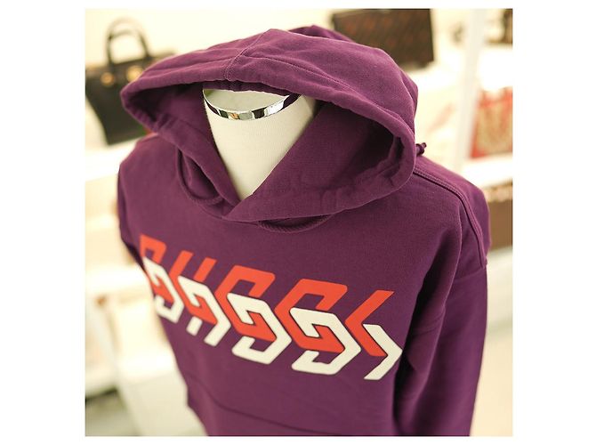 Gucci Moletom com capuz XJEWS de algodão roxo - vista 5