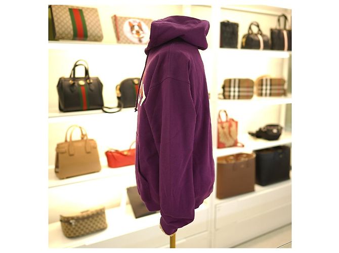 Gucci Moletom com capuz XJEWS de algodão roxo - vista 6