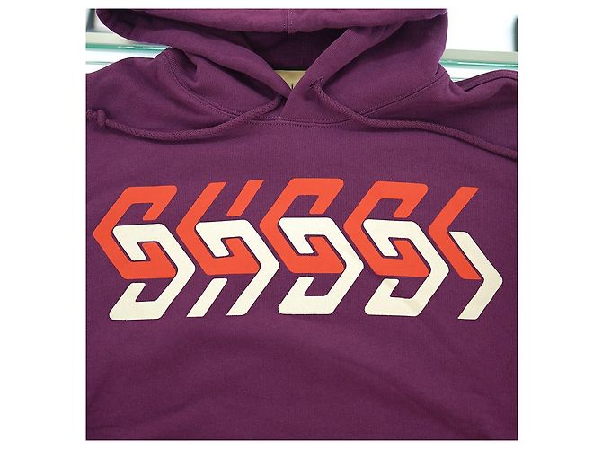 Gucci Moletom com capuz XJEWS de algodão roxo - vista 8
