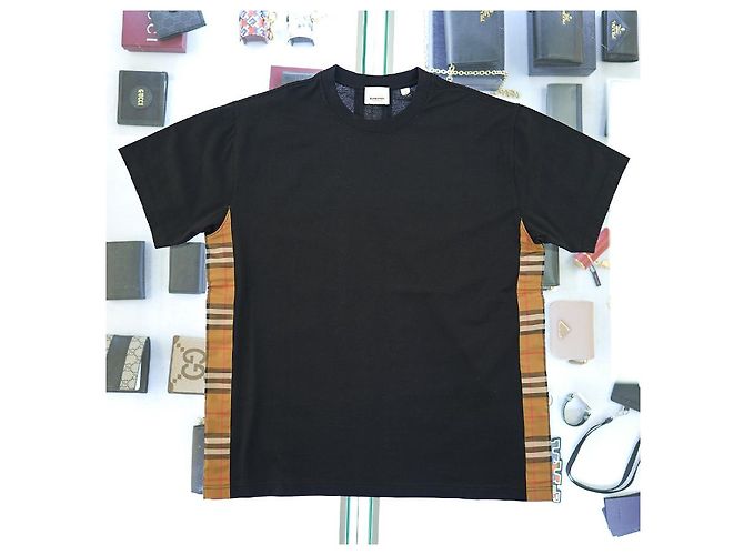 Burberry Women's Short Sleeve T-shirt CARIS CHK BLACK - view 2