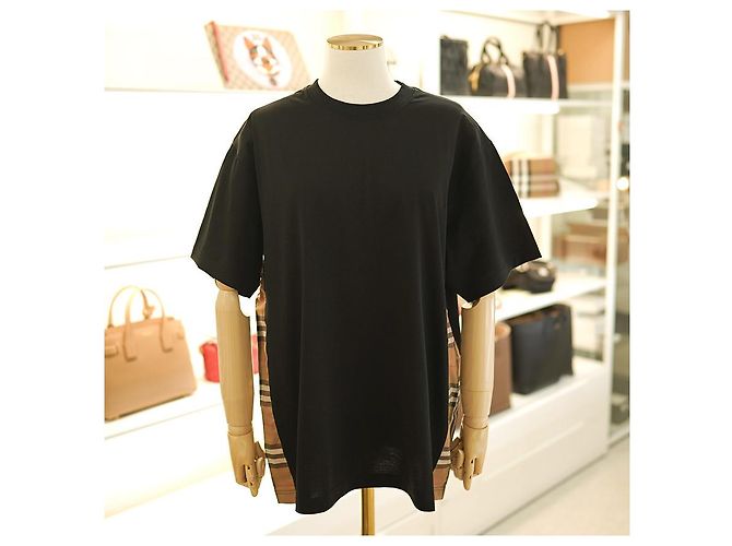 Burberry Women's Short Sleeve T-shirt CARIS CHK BLACK - view 3