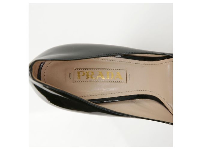 Prada Décolleté con nastro in vernice - vista 20