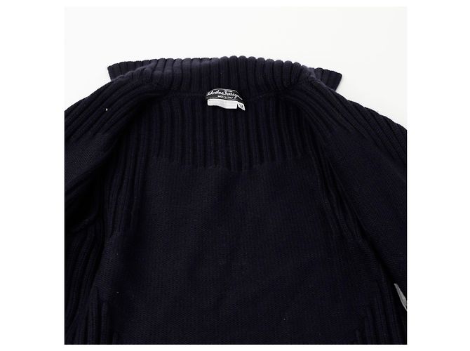 Salvatore Ferragamo Navy Wollstrick-Cardigan Größe Blau - Ansicht 10