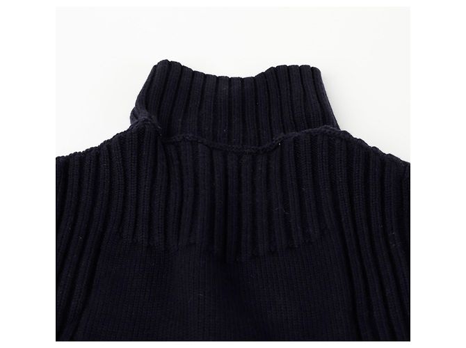 Salvatore Ferragamo Navy Wollstrick-Cardigan Größe Blau - Ansicht 12