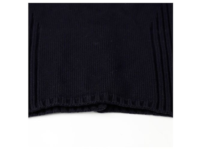 Salvatore Ferragamo Navy Wollstrick-Cardigan Größe Blau - Ansicht 14