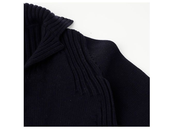Salvatore Ferragamo Navy Wollstrick-Cardigan Größe Blau - Ansicht 6