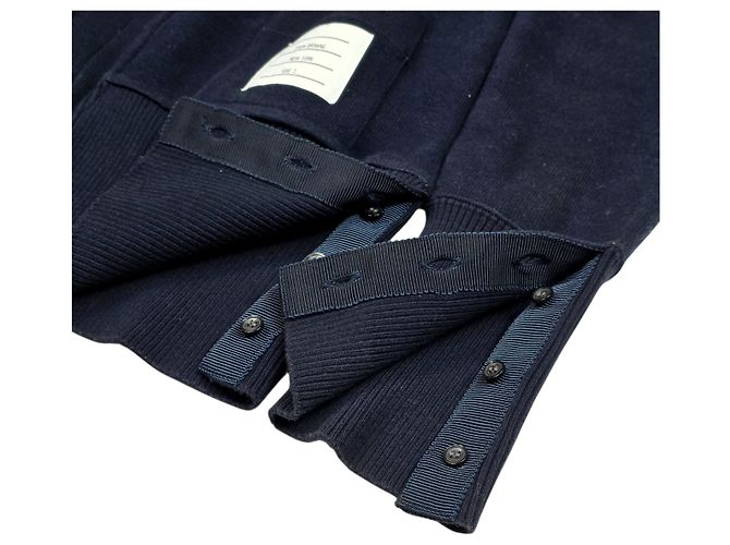 Thom Browne Strickjacke aus Baumwolle mit Schalkragen Blau - Ansicht 3