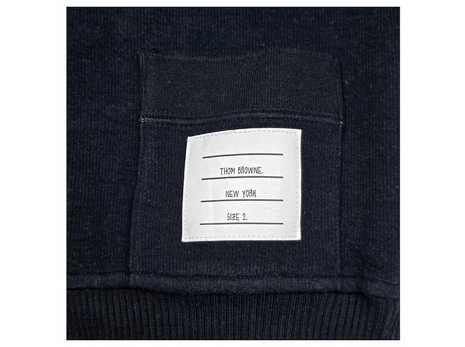 Thom Browne Strickjacke aus Baumwolle mit Schalkragen Blau - Ansicht 5