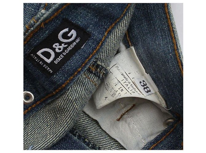 Dolce & Gabbana Falda de mezclilla con apliques de cuentas Azul - vista 3