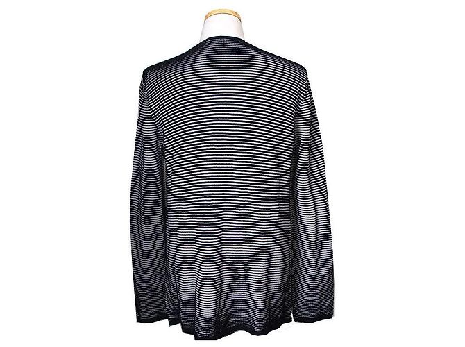 Gestreifter Cardigan Armani Collezioni Schwarz - Ansicht 2